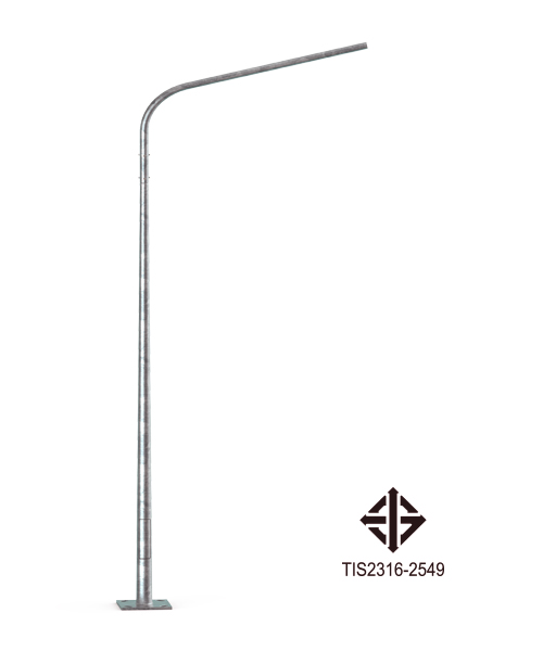 SC61 Tapered Lighting Pole: Single bracket TIS2316-2549
