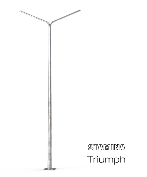 SC52 Tapered Lighting Pole: Double Branch