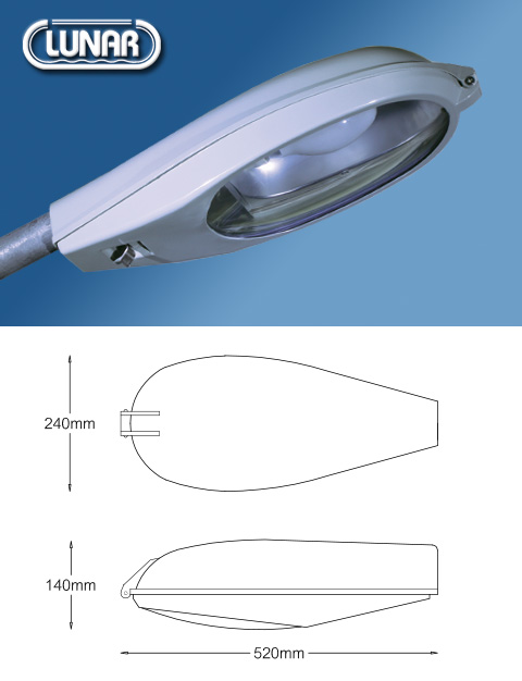 SC535A  STREET LIGHTING FOR HID LAMP:  TRANSPARENT GLASS