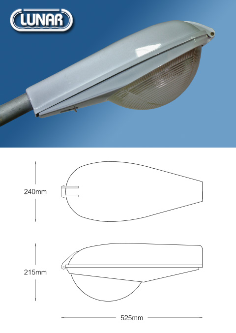 STREET LIGHTING FOR HID LAMP:  PATTERNED GLASS SC535