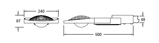 SC579: โคมไฟถนน สำหรับหลอดแอลอีดี รุ่นลูมินา 10-30w